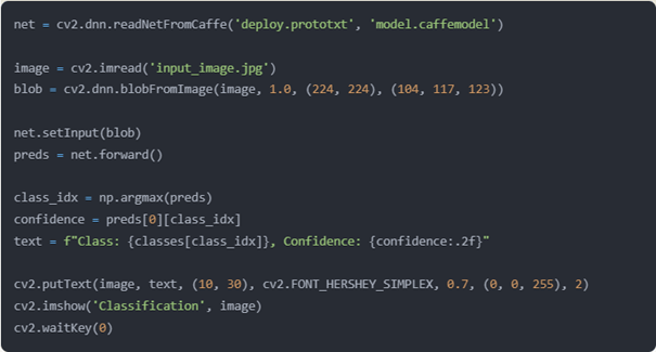 Classification d'une image avec OpenCV