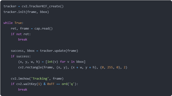 Tracker KCF d'OpenCV