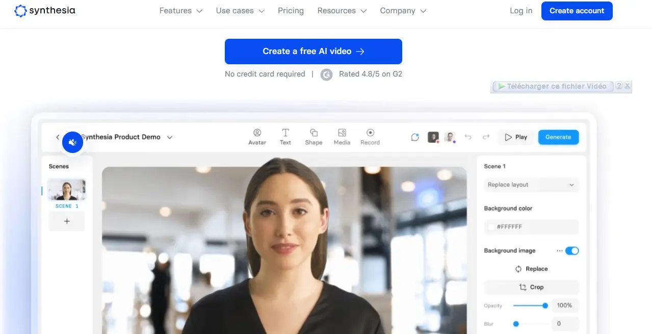 Synthésia - Création Vidéo par IA